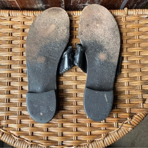 Jack Rogers - Black Leather Navajo Classic Sandal - Size 7M - Picture 5 of 5